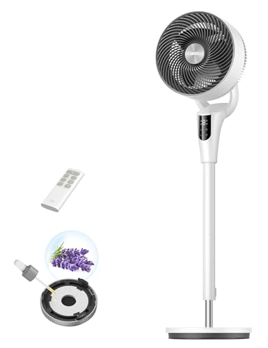DREO Ventilateur sur Pied Silencieux pour Chambre 20 dB